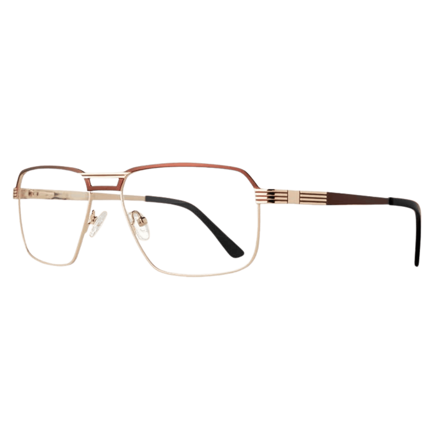 Aviator timeless brown gold eyeglasses