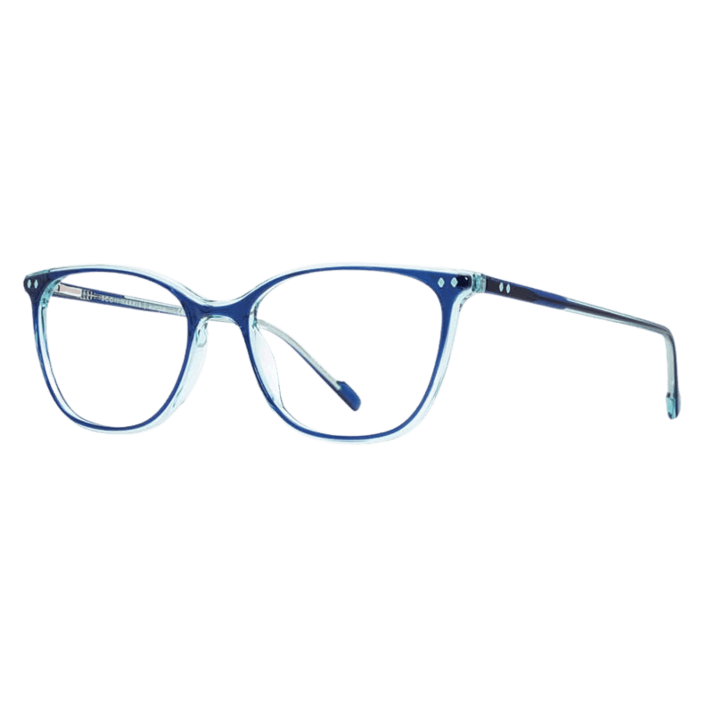 Mens eyewear in royal aqua blue