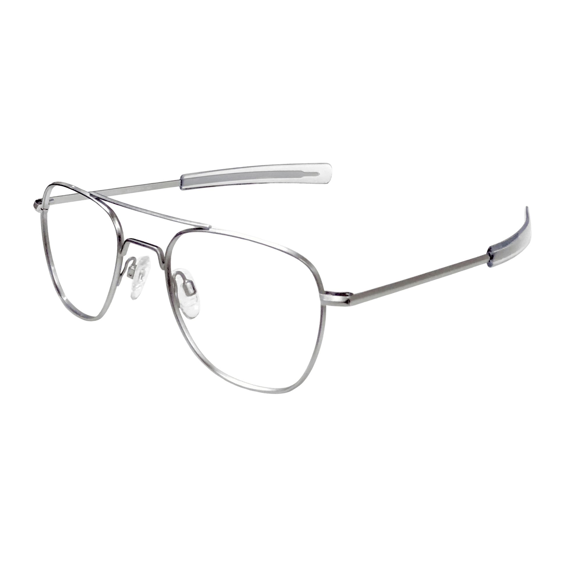 Aviator Sleek Silver Chrome Eyeglasses