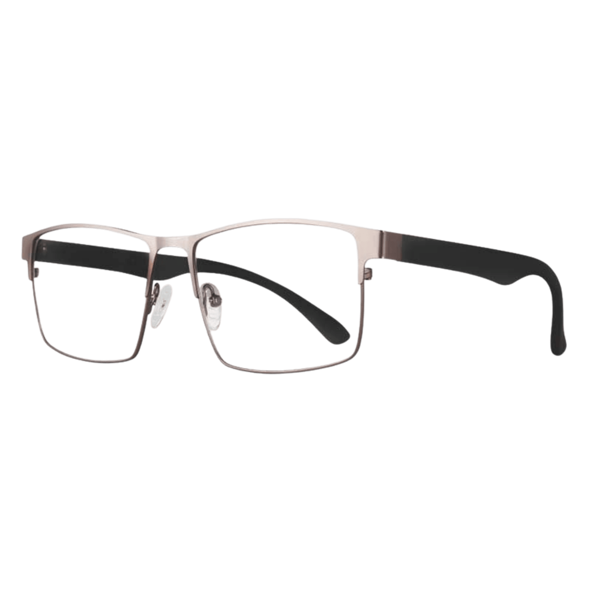 Full-rim construction stainless steel gunmetal eyeglasses