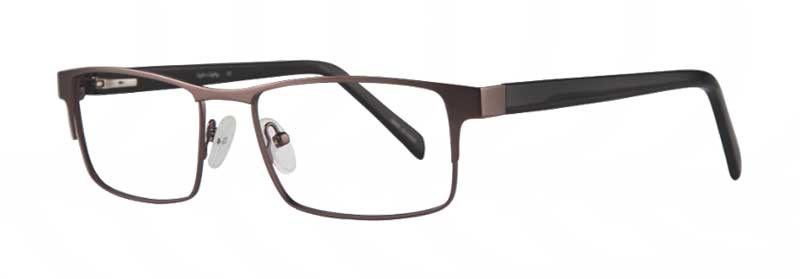 Brown eyeglasses on a white background