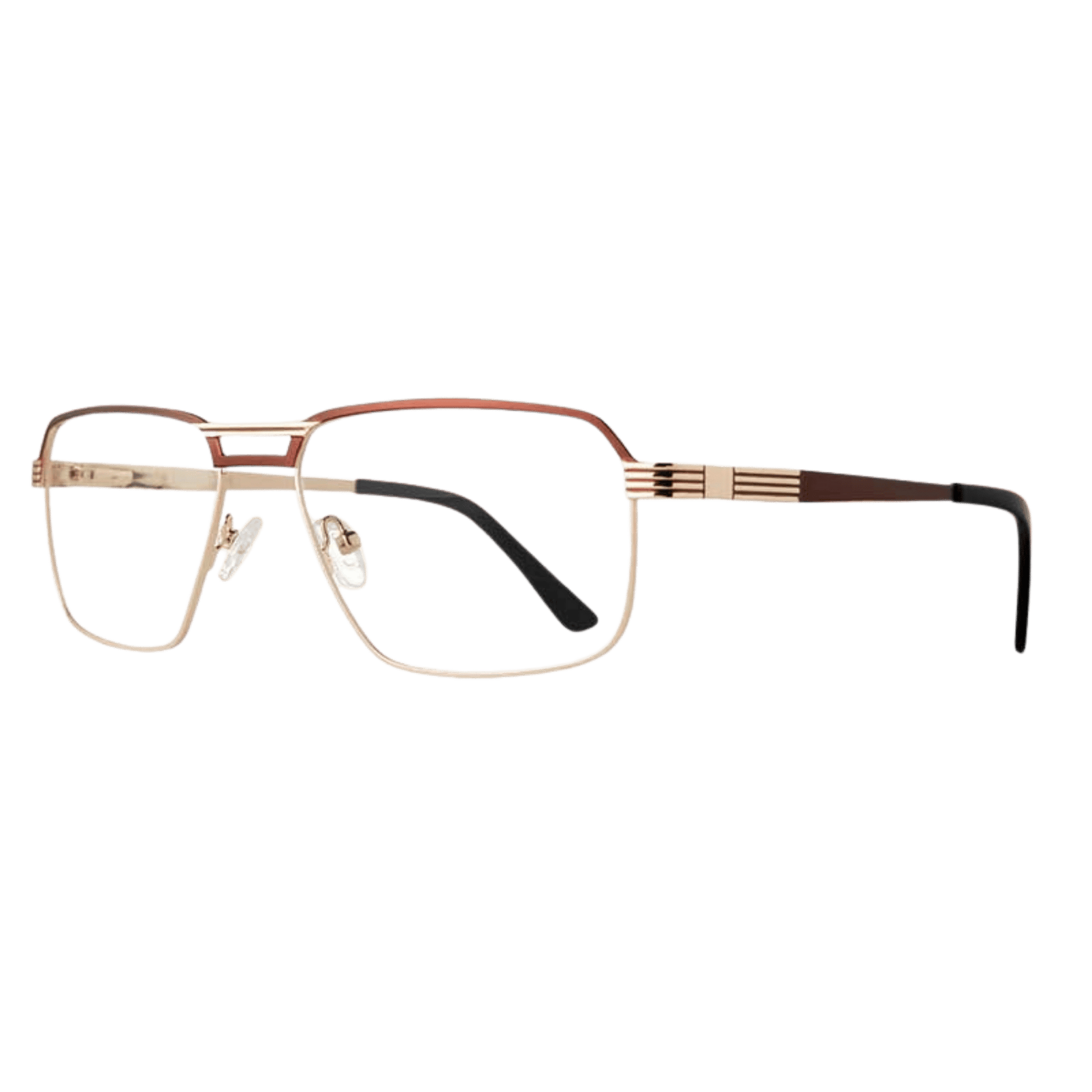 Aviator timeless brown gold eyeglasses