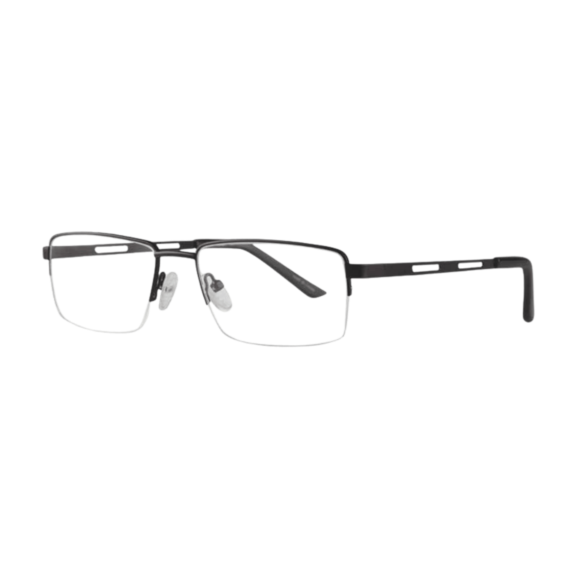 Stainless steel semi rimless gunmetal frame 