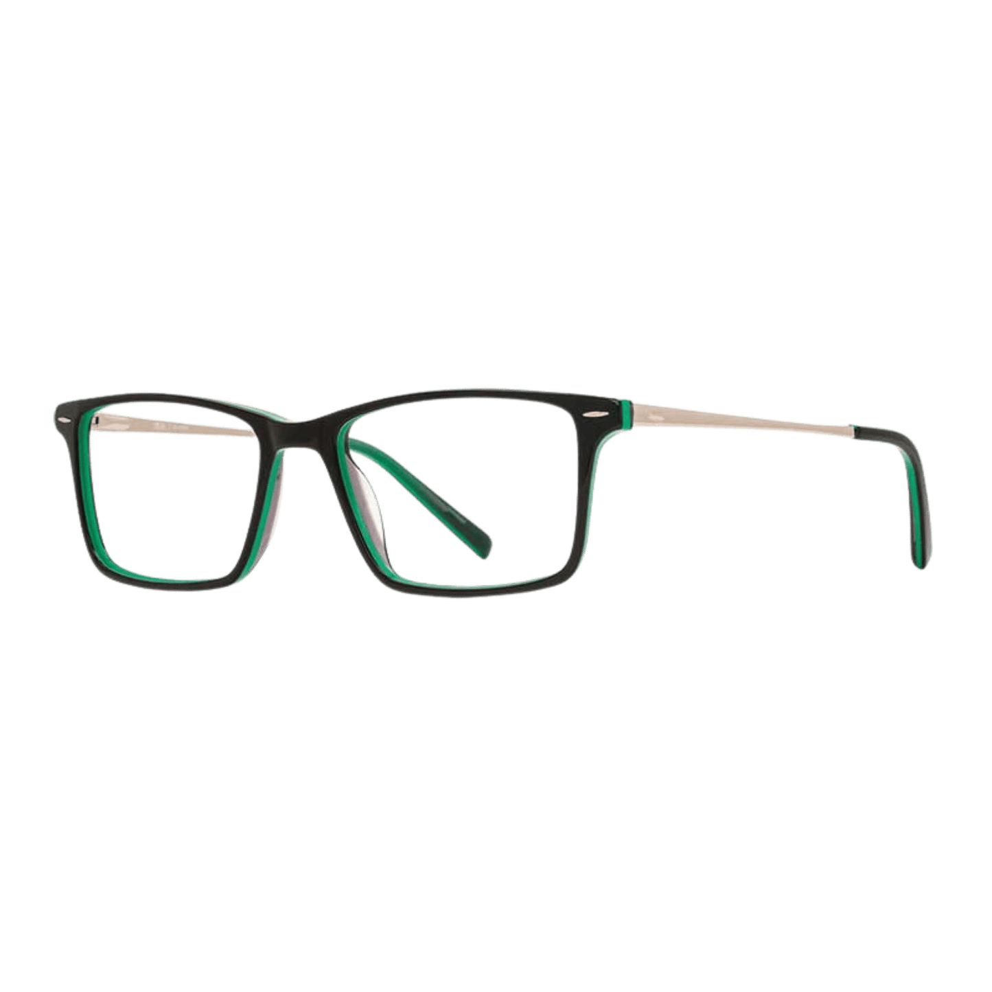 Rectangular green kids eyeglasses
