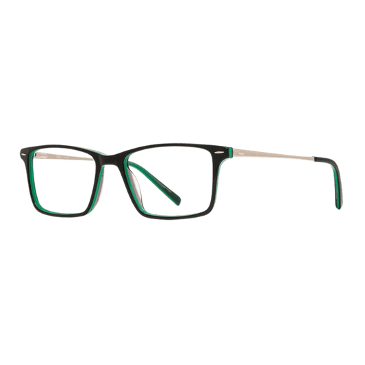 Rectangular green kids eyeglasses