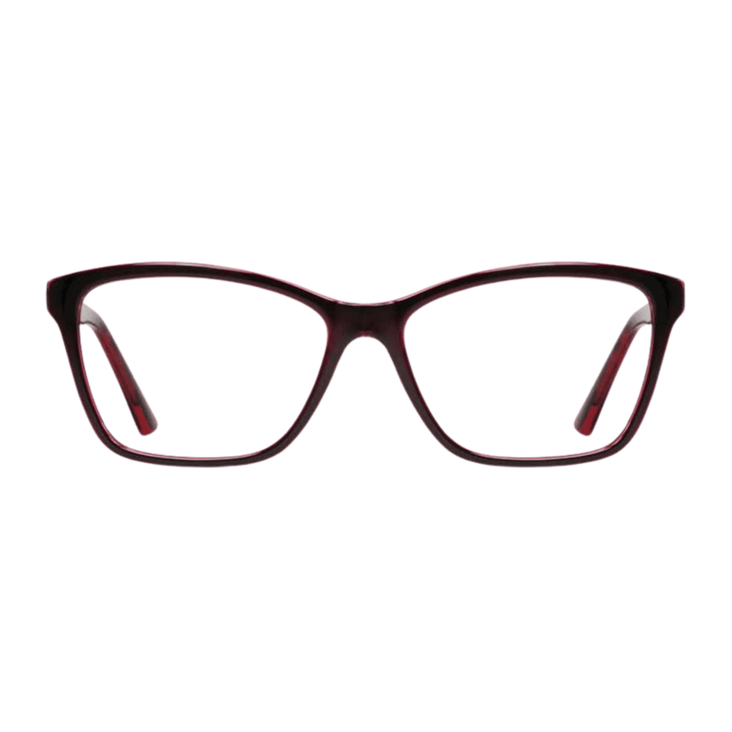 Plastic spring hinge womens frame in red 