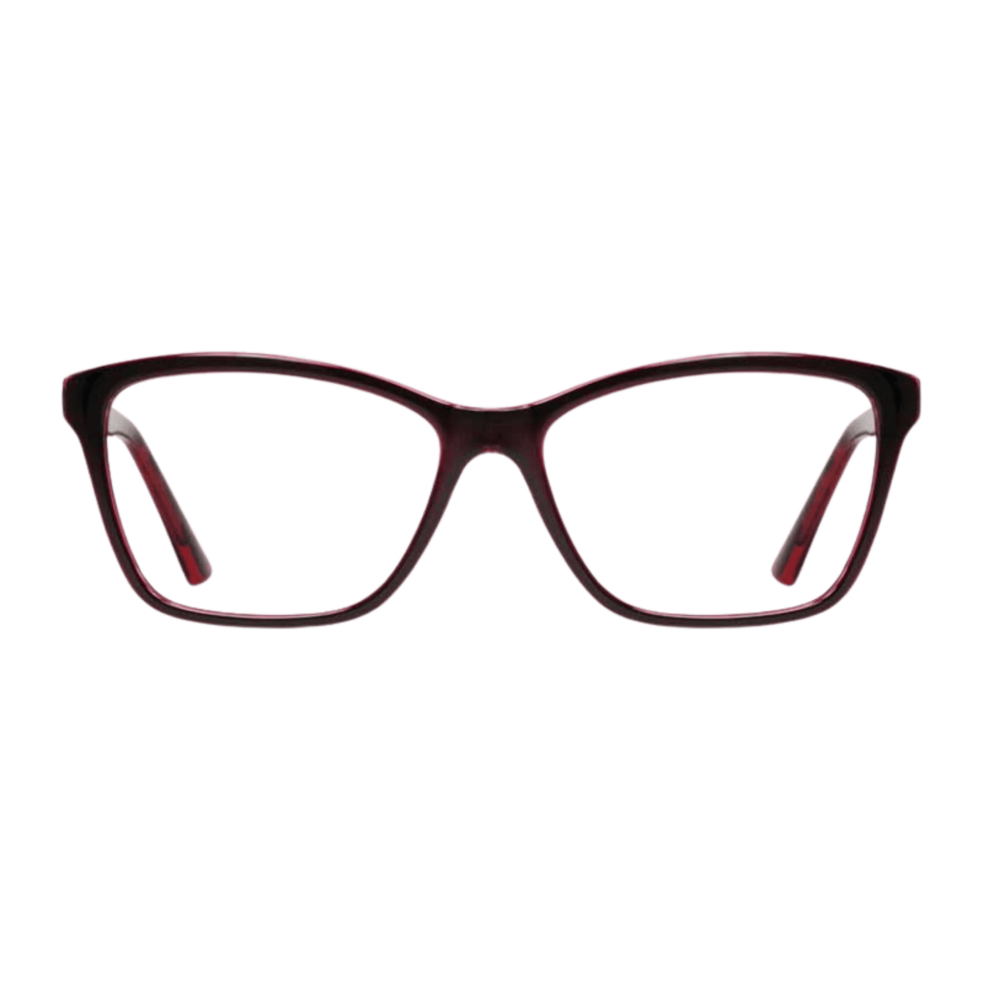 Plastic spring hinge womens frame in red 