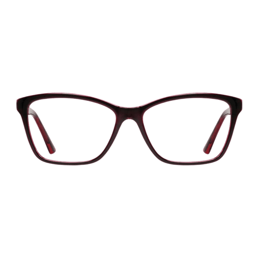 Plastic spring hinge womens frame in red 