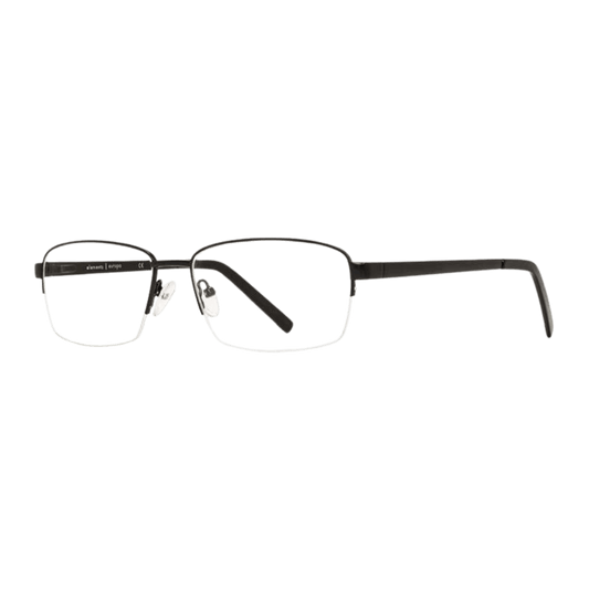 semi rimless mens black frame 