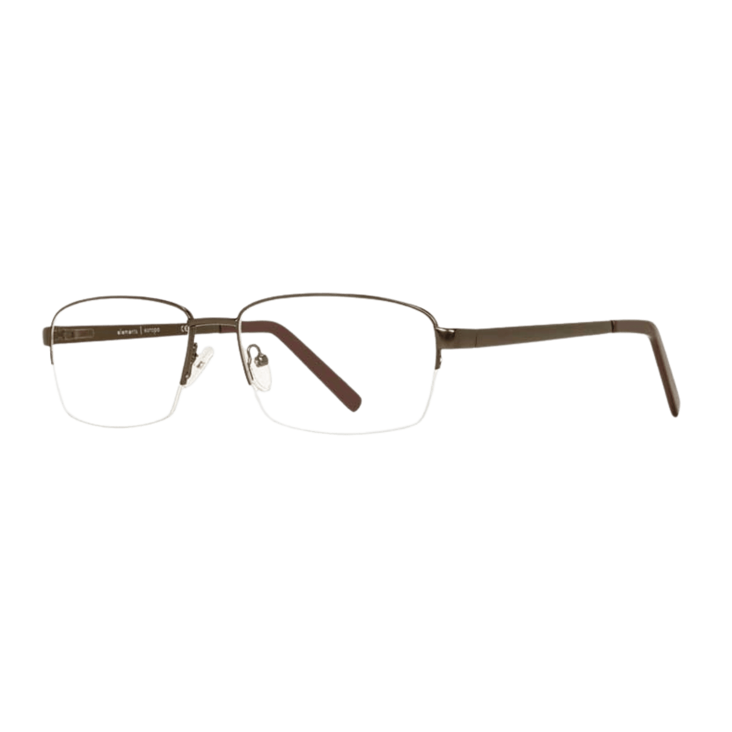 semi rimless mens brown frame 