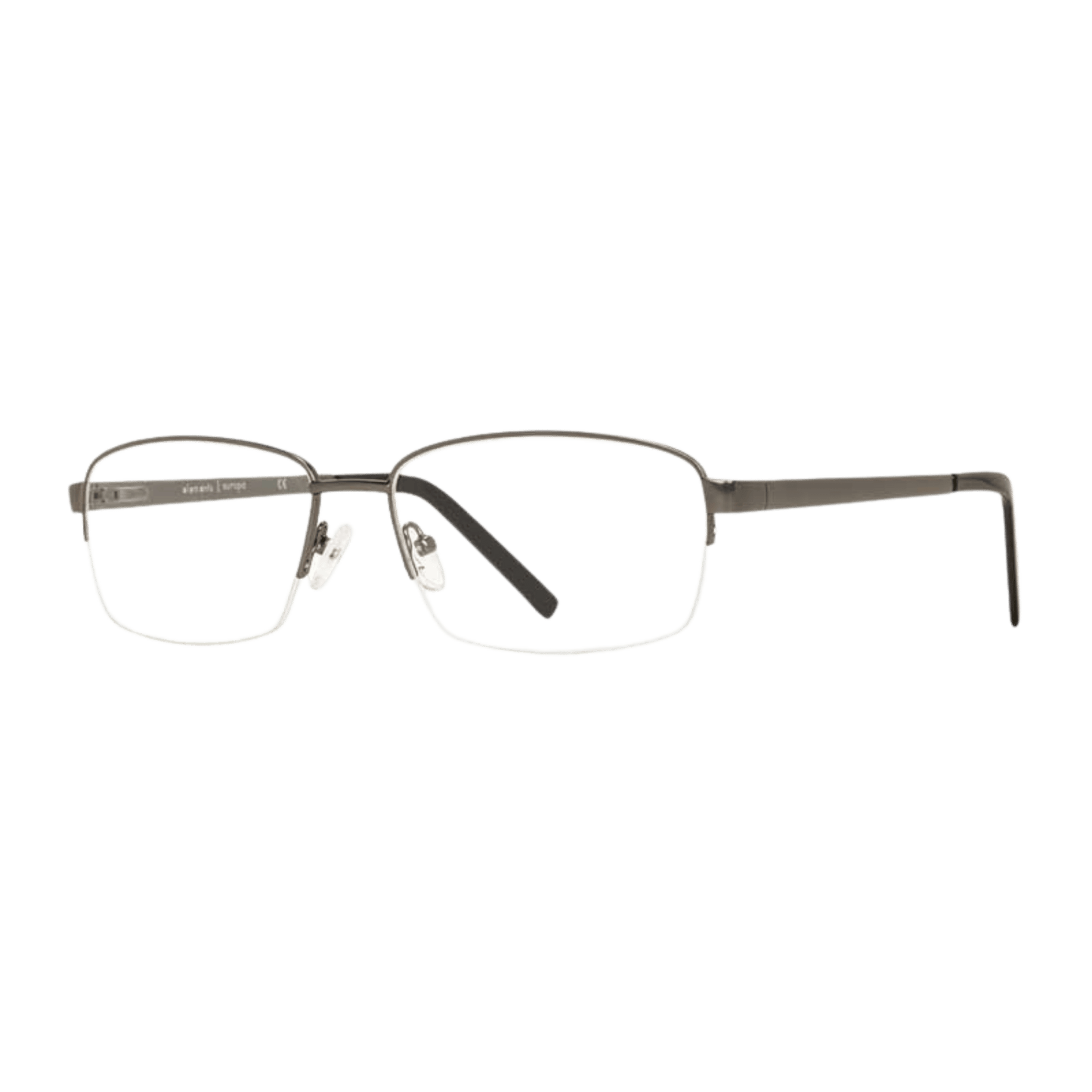semi rimless mens gunmetal frame 