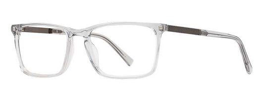 Clear eyeglasses on a white background