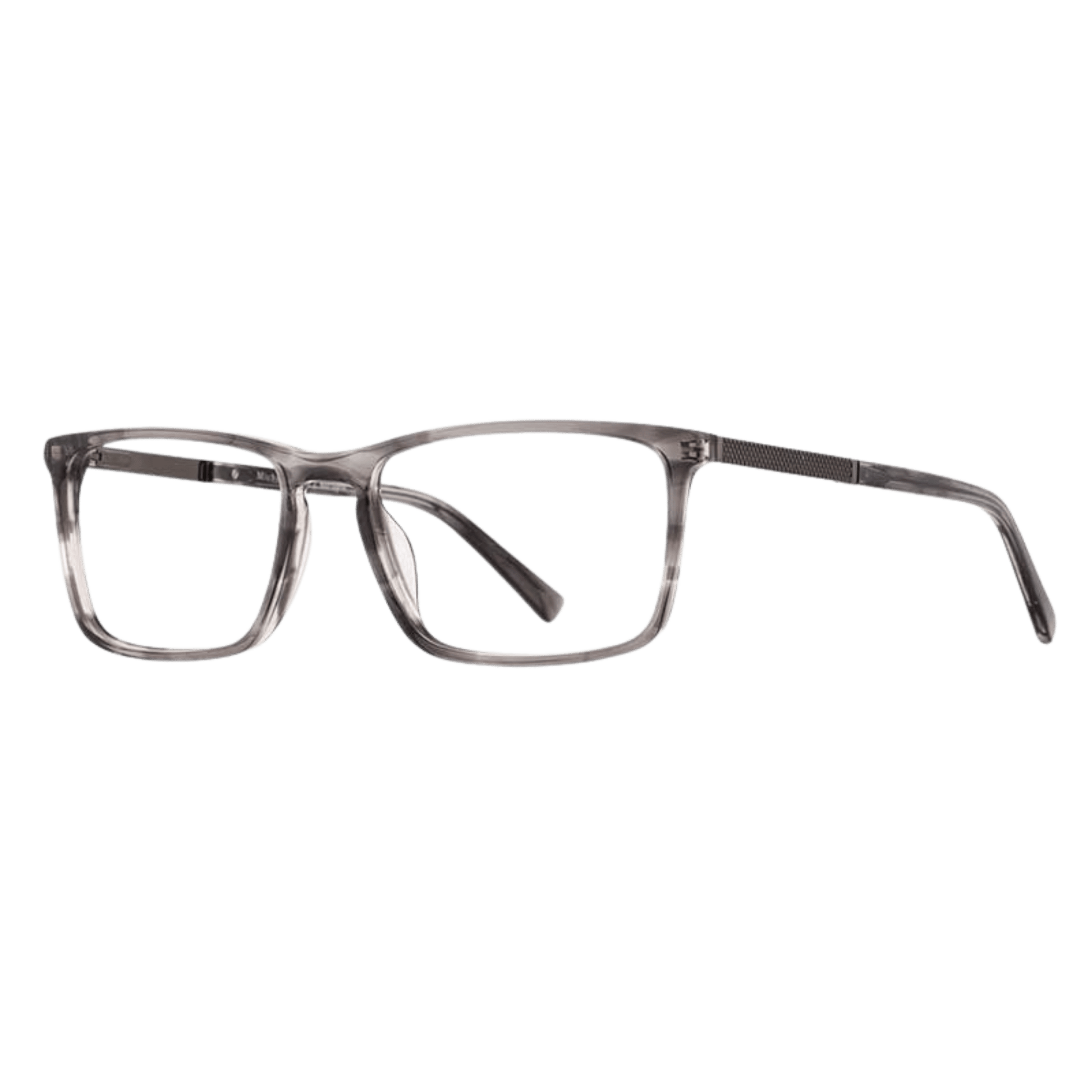 classic men’s rectangular acetate frame smoke graphite