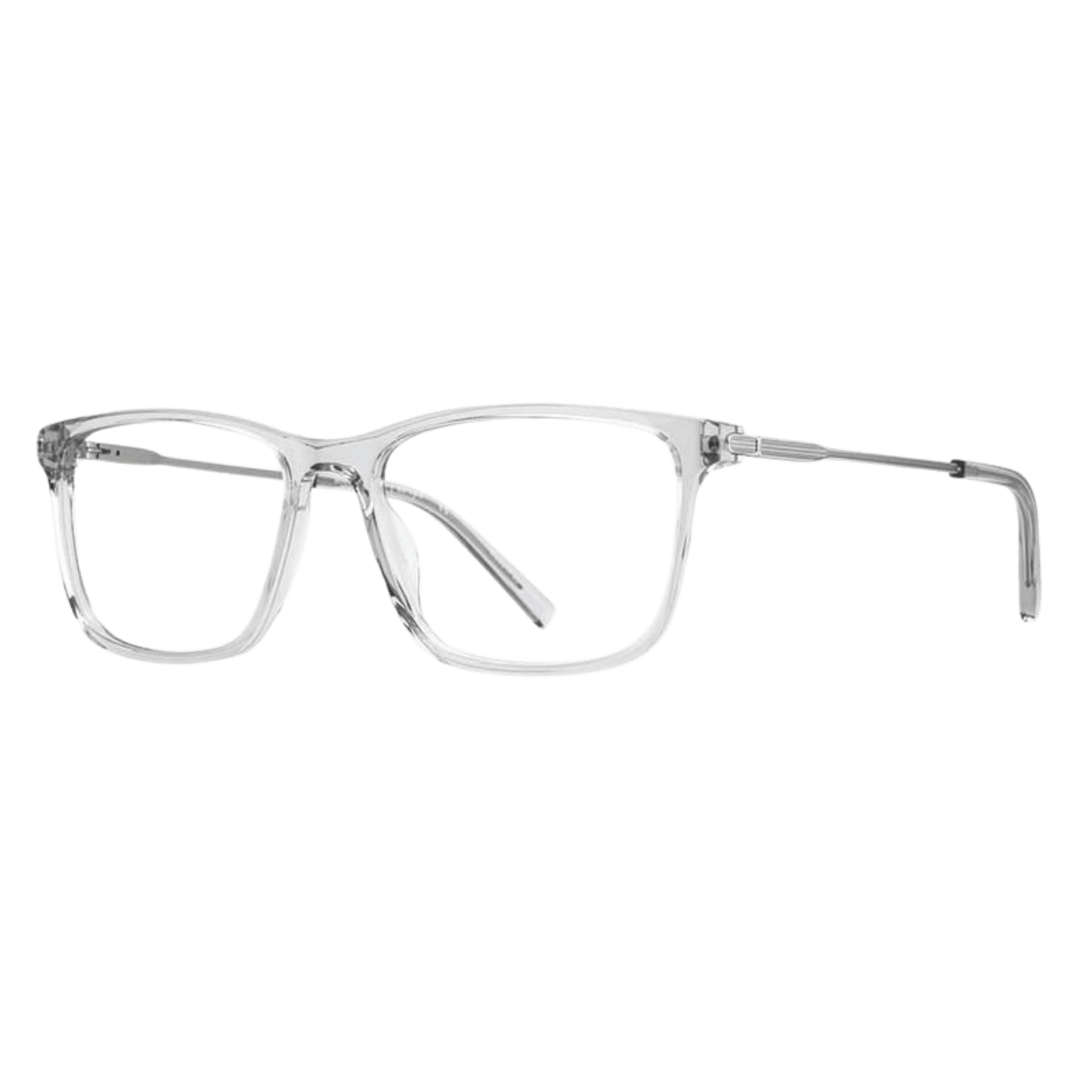 Acetate frame with metal temples in silver
