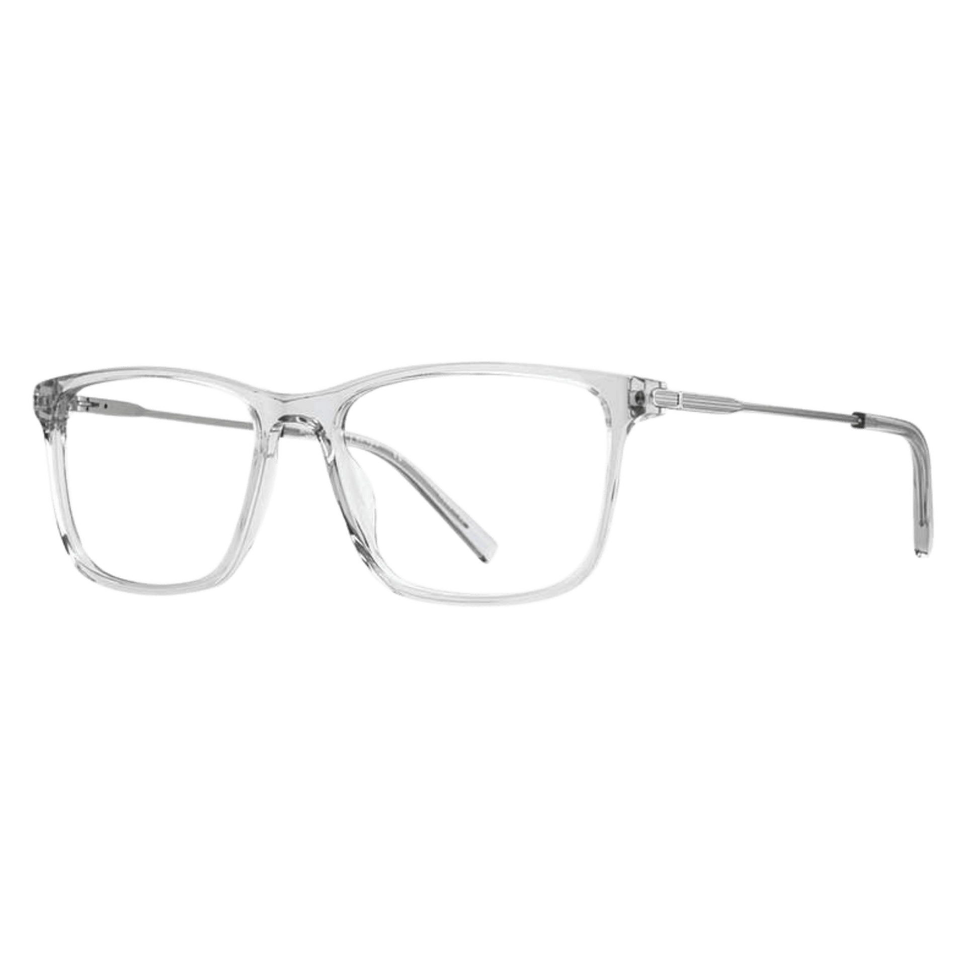 Acetate frame with metal temples in silver
