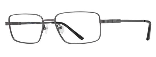 Black eyeglasses on a white background