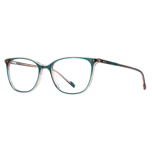 Mens eyewear in peacock peach 