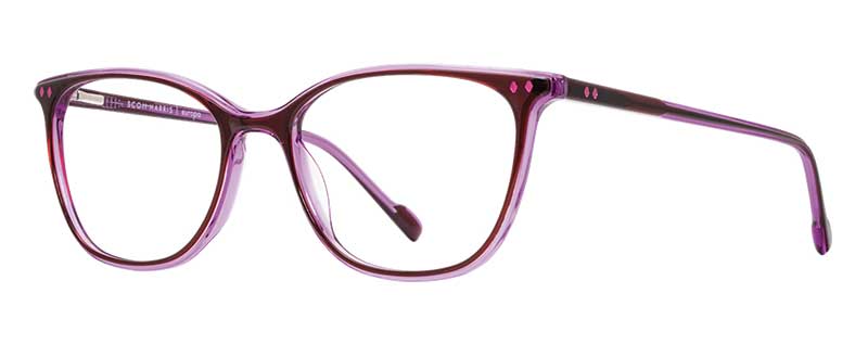 Mens eyewear in plum violet