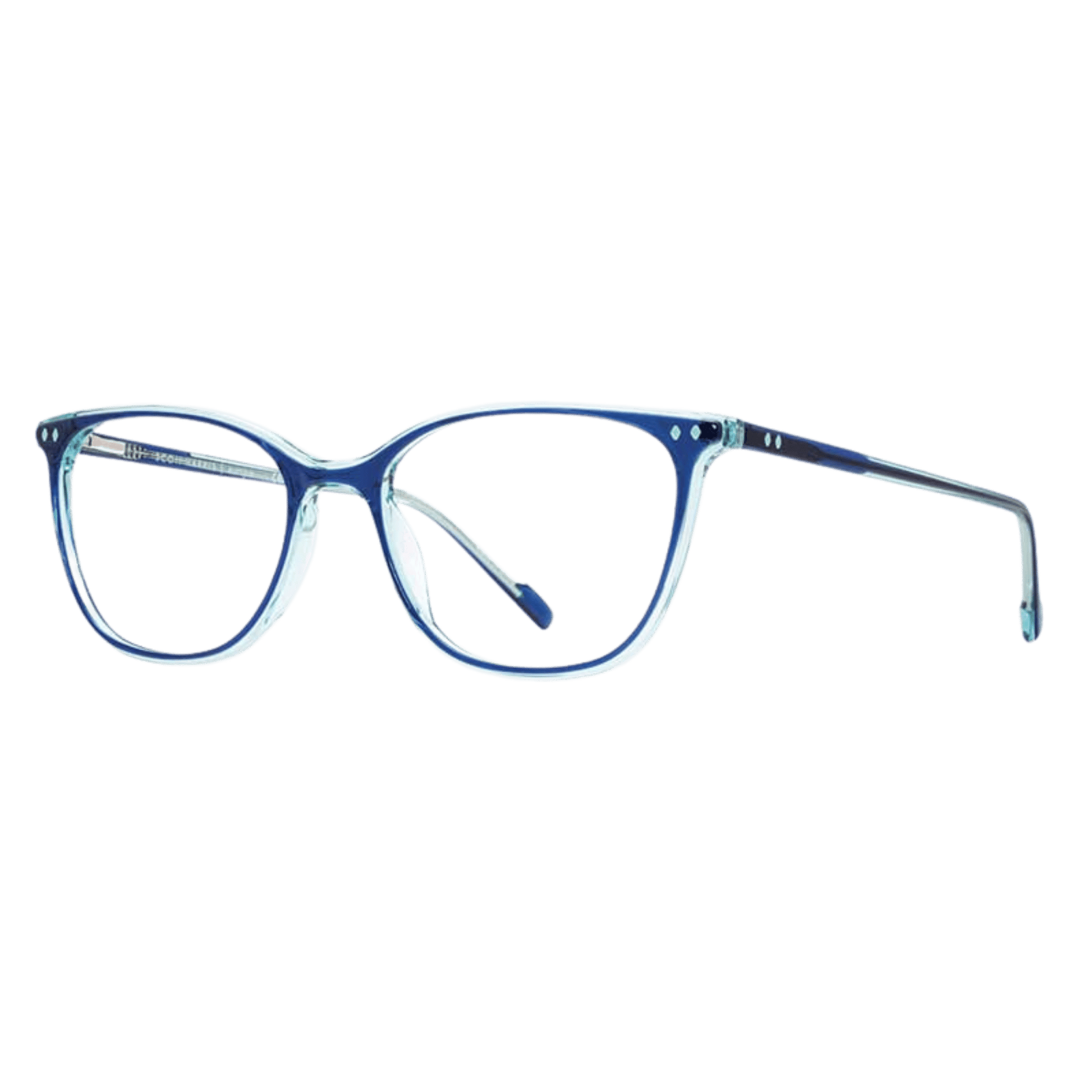 Mens eyewear in royal aqua blue