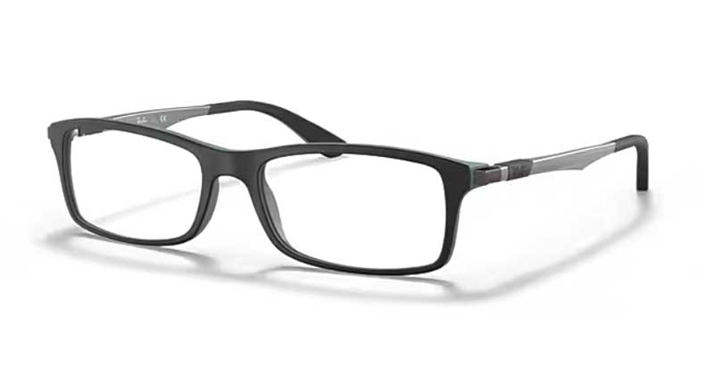 Black eyeglasses on a white background