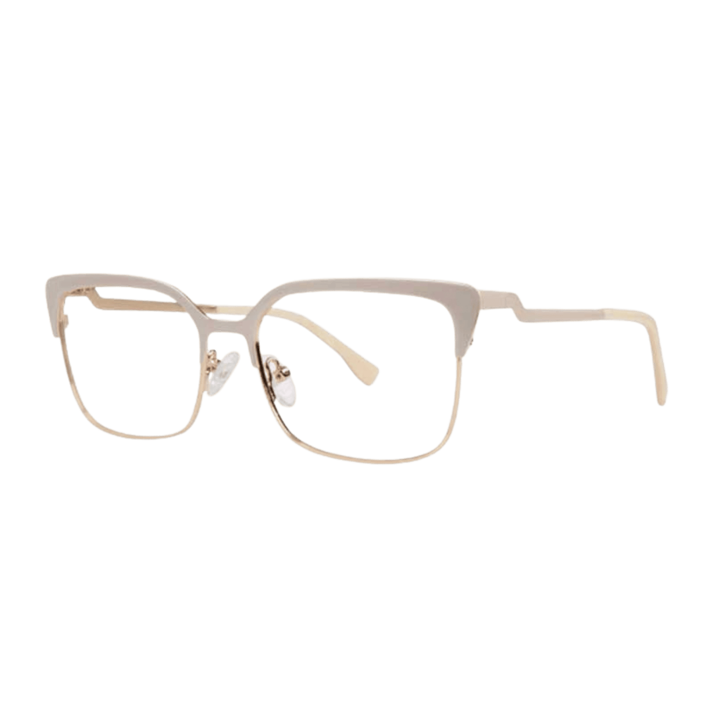 stainless steel frame with nose pads ivory gold 