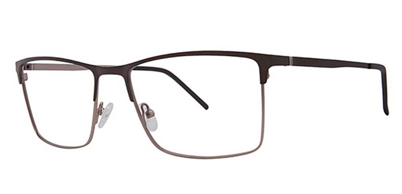 Brown eyeglasses on a white background