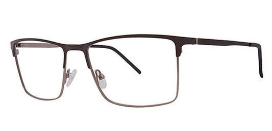 Brown eyeglasses on a white background