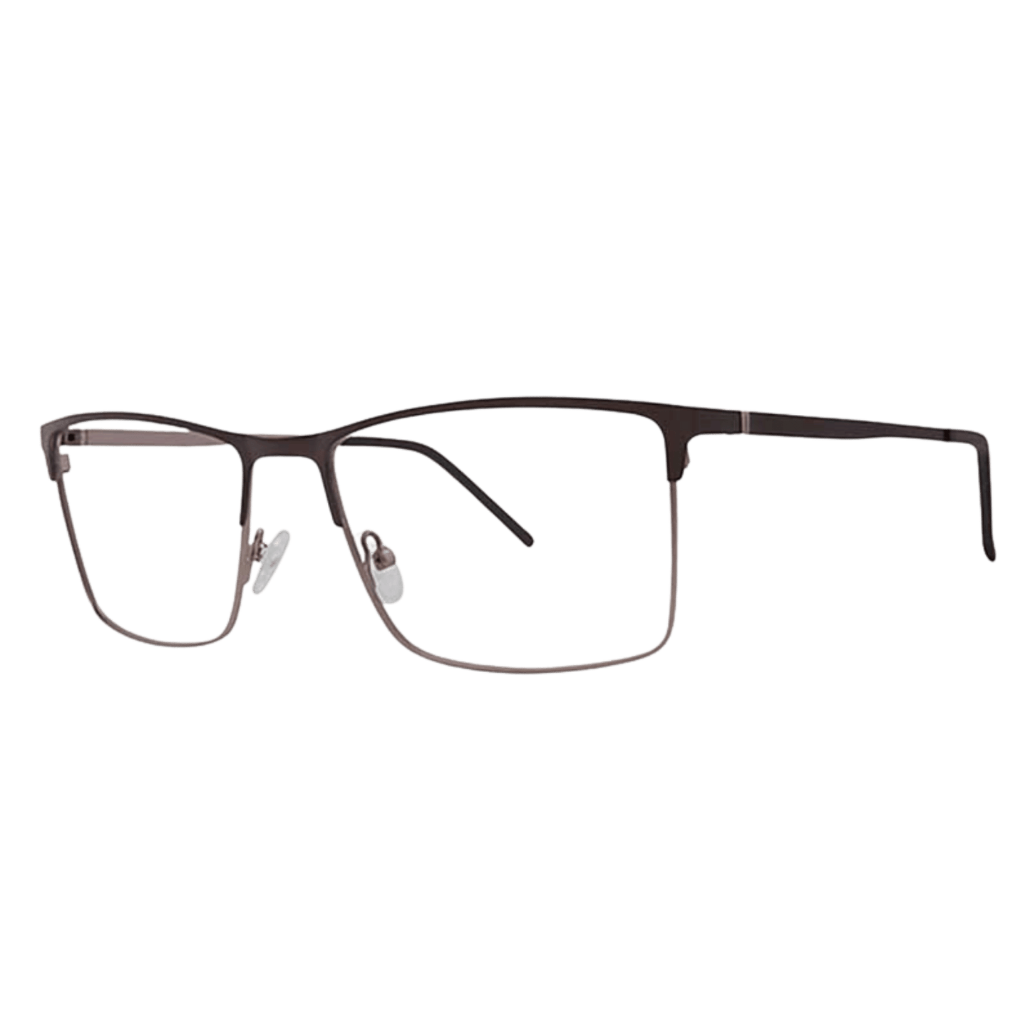 Stainless steel gunmetal gray frame with nose pads