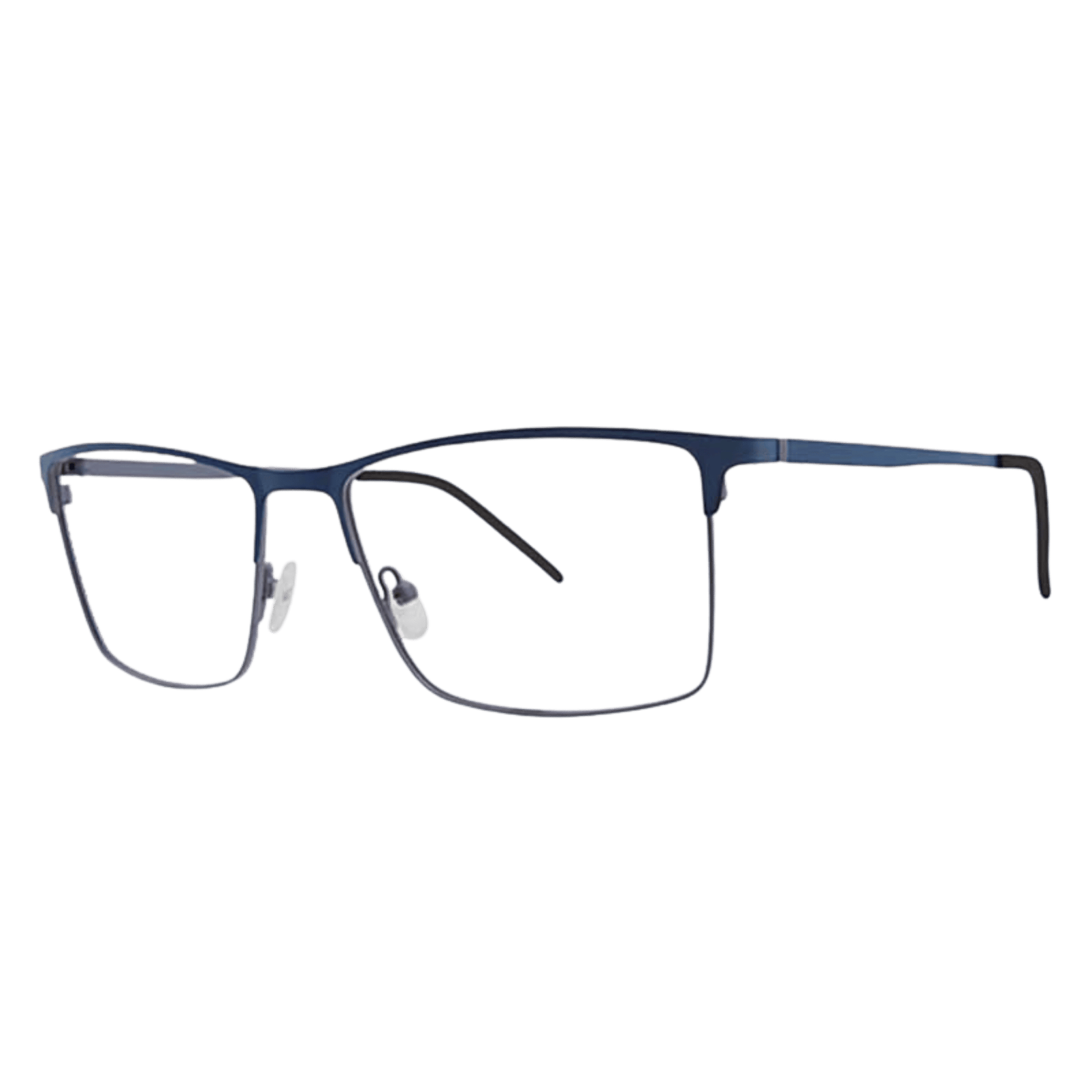 Stainless steel navy gray frame with nose pads