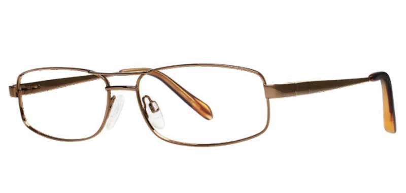 Brown eyeglasses on a white background