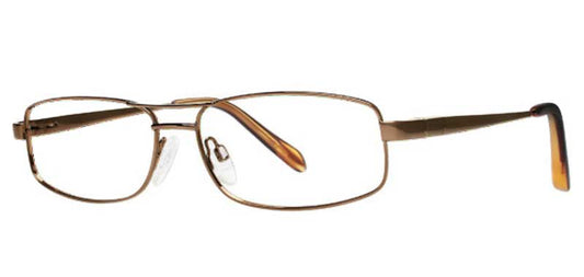 Brown eyeglasses on a white background
