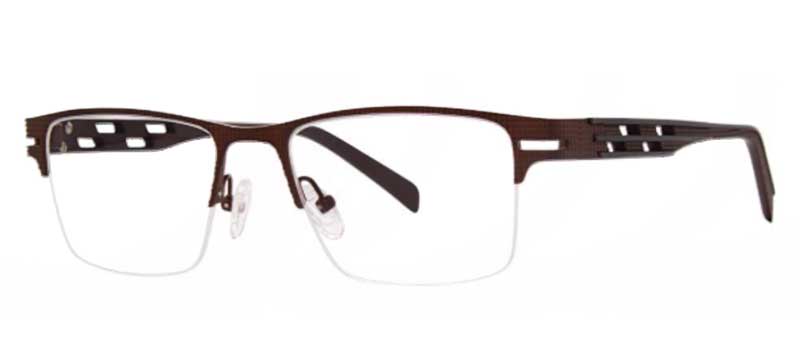Brown eyeglasses on a white background
