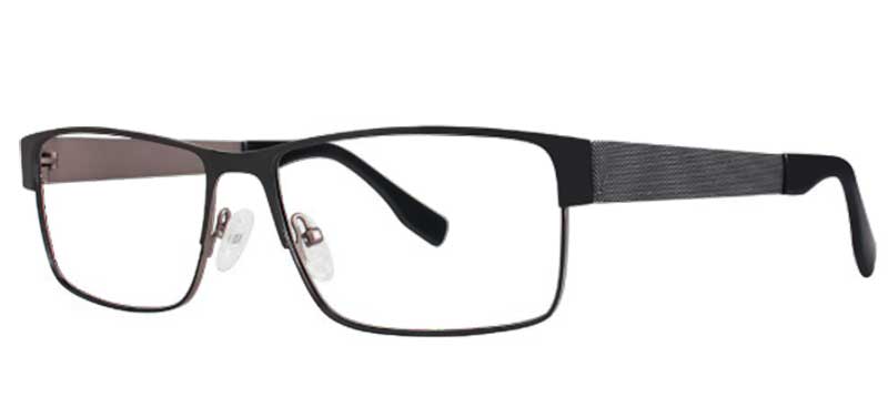 Black eyeglasses on a white background