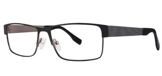 Black eyeglasses on a white background