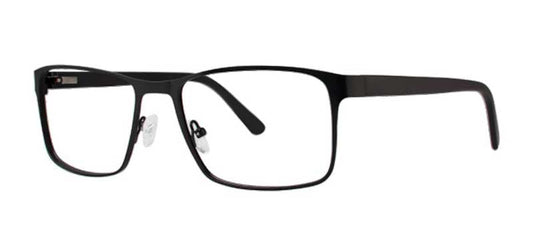 Black eyeglasses on a white background
