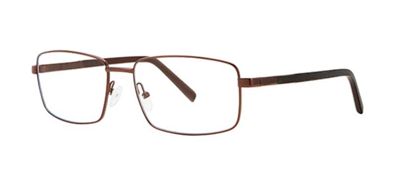 Brown eyeglasses on a white background