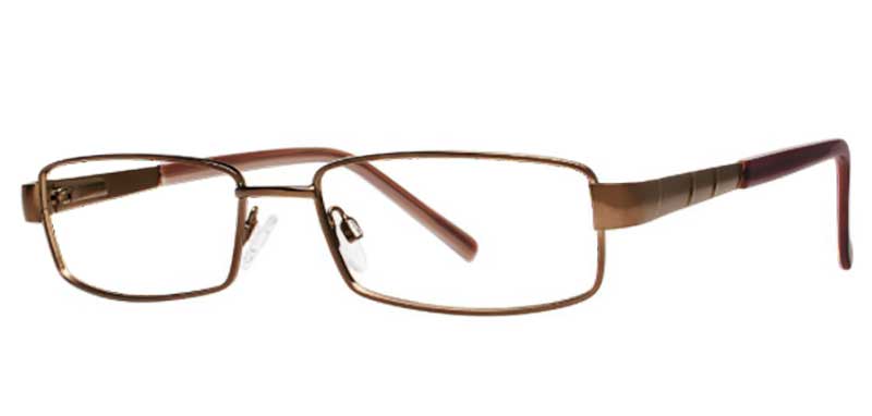 Brown eyeglasses on a white background