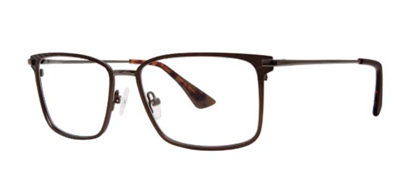 Brown eyeglasses on a white background