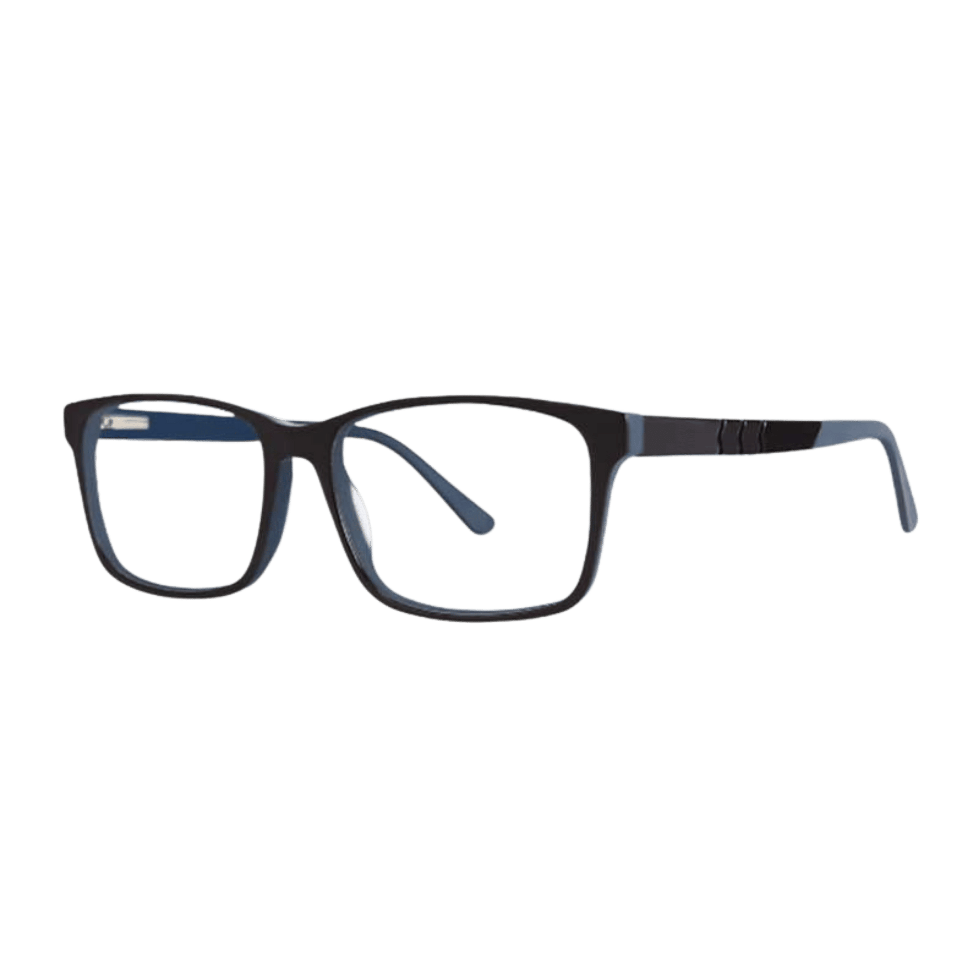 Rectangular Black and Navy Eyeglasses 