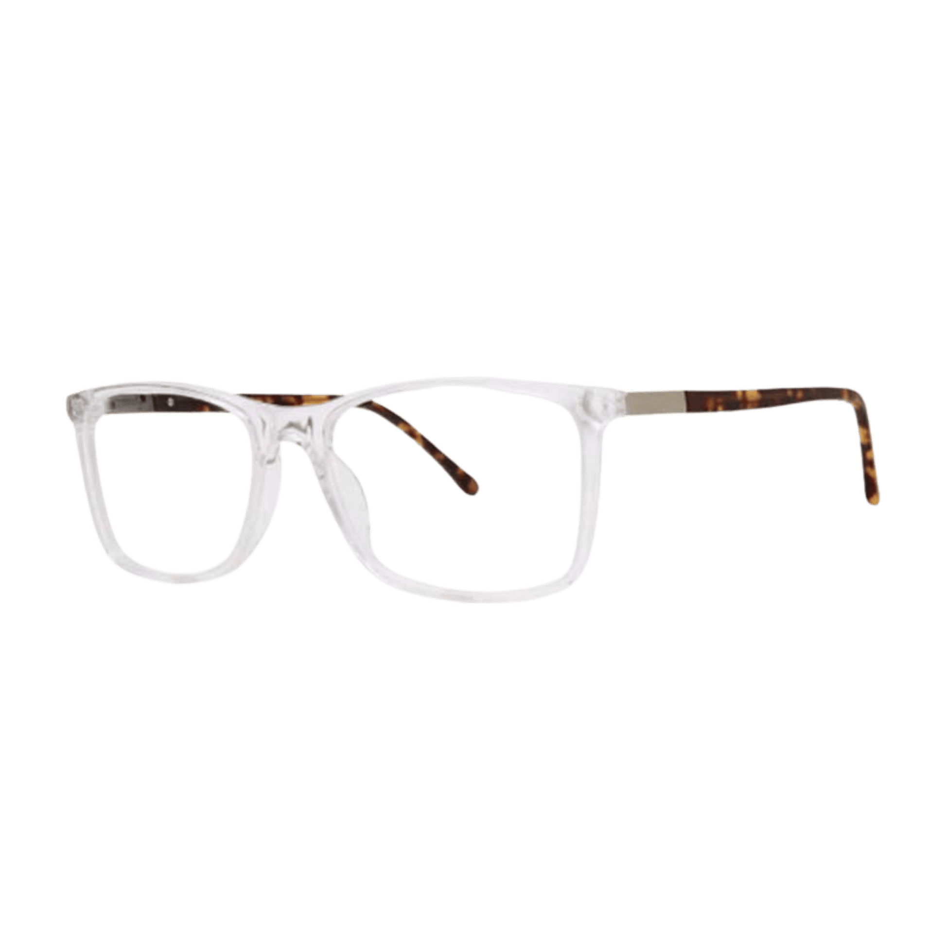 White frame with tortoise temples 