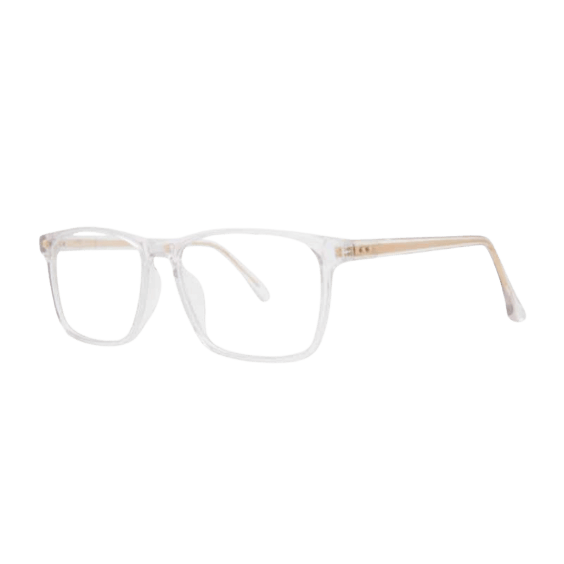 Semi-transparent crystal gold eyeglasses