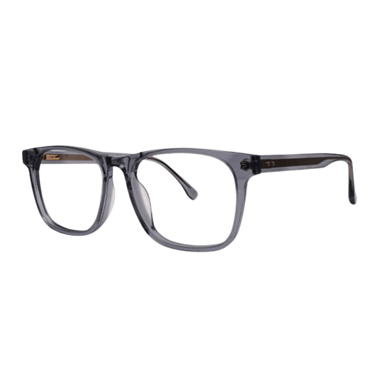 Semi-transparent smoke gold eyeglasses