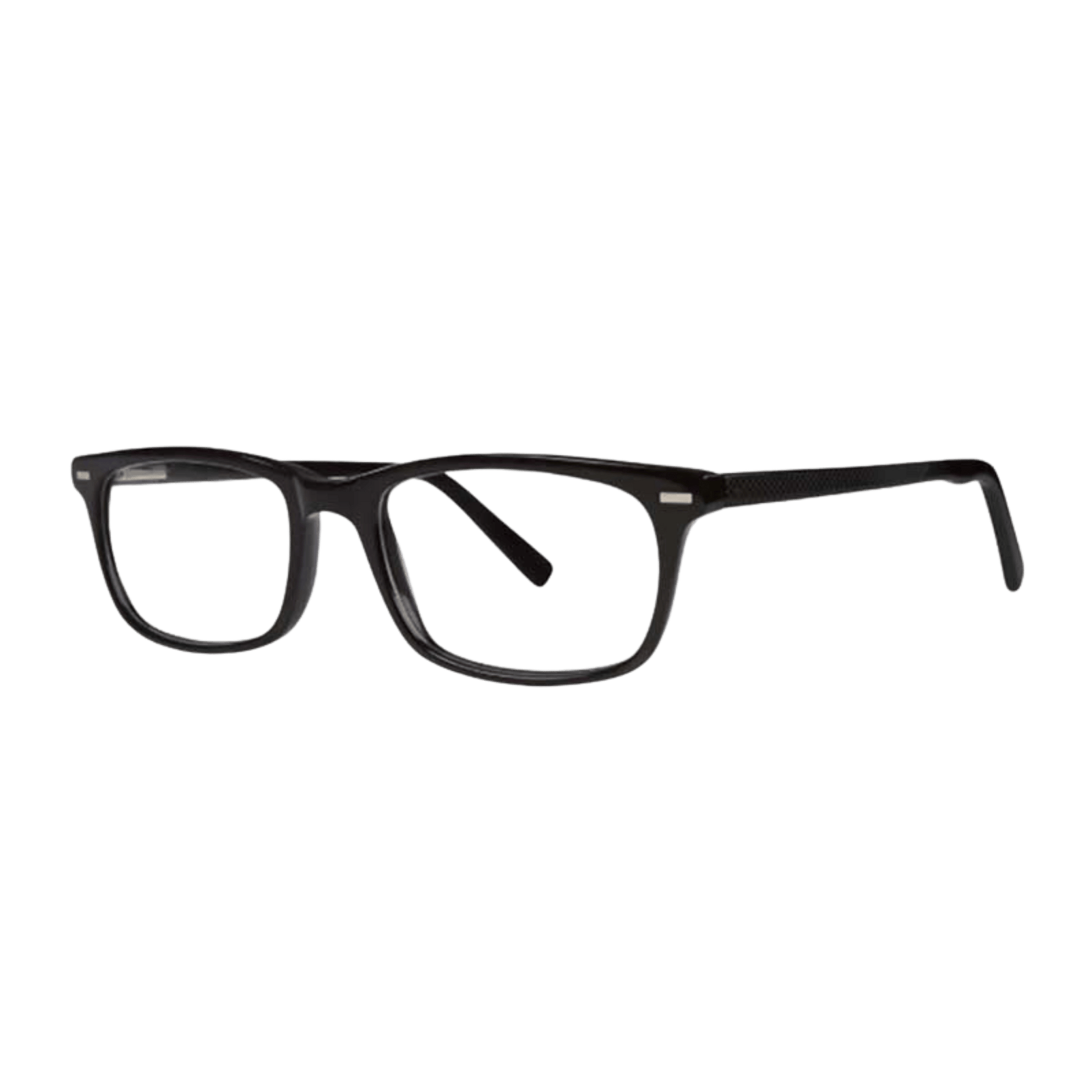 Black rectangular glasses