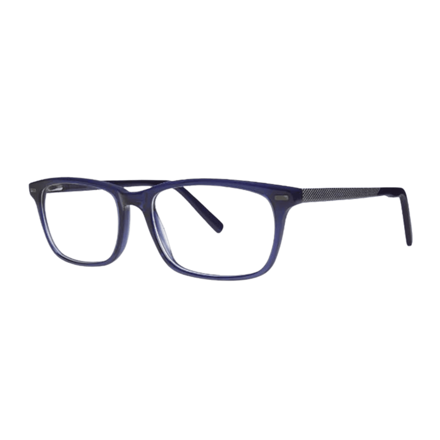 Navy rectangular glasses
