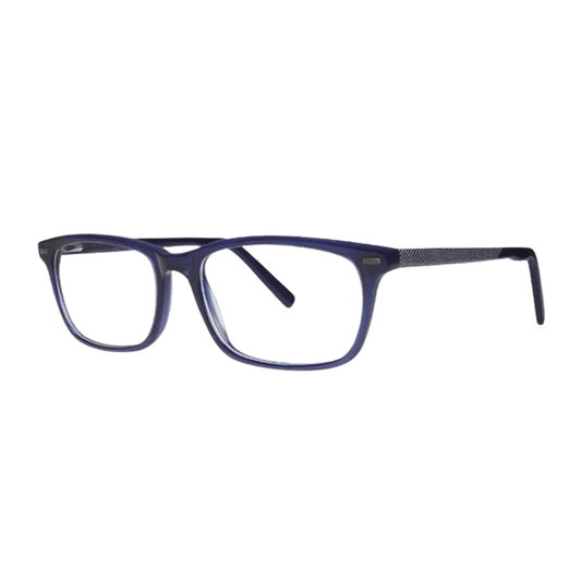 Navy rectangular glasses