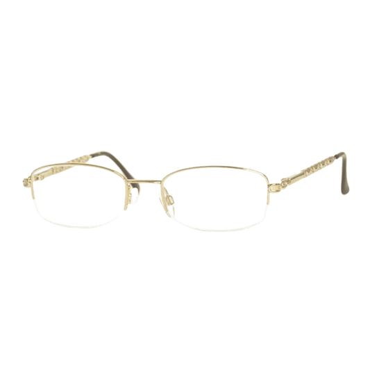  semi-rimless metal fram gold