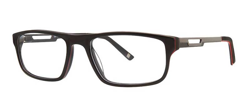 Black eyeglasses on a white background