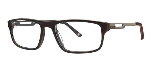 Black eyeglasses on a white background